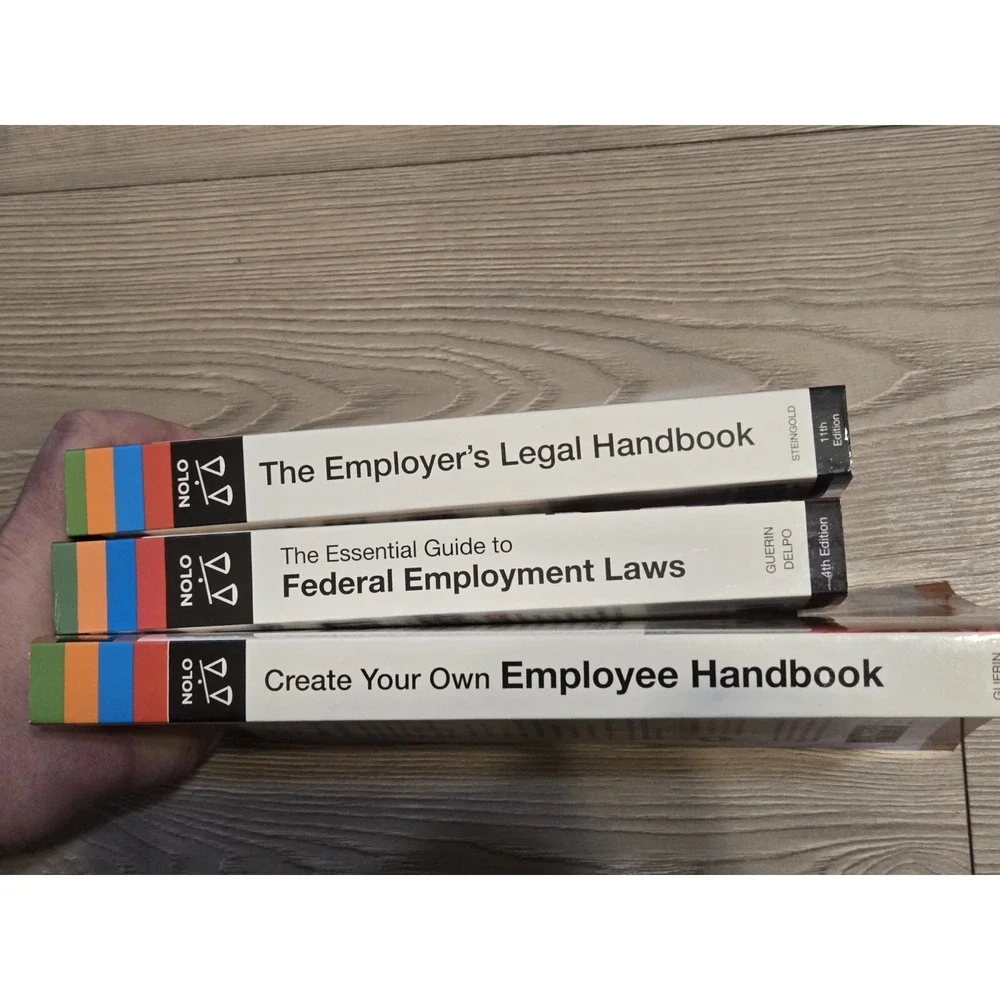 NOLO Lot Of 3 Books Employers Legal Federal Employment Employee Handbook NEW